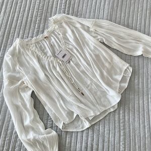 NWT Free People Romantic Ivory Poet Top Size XS